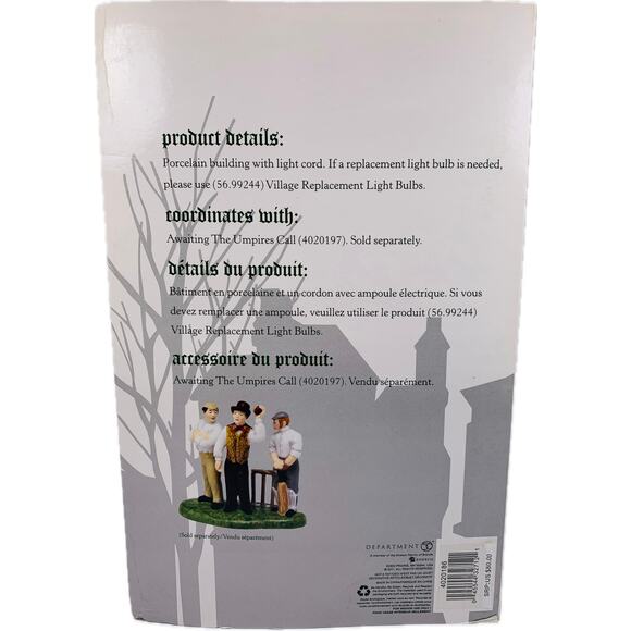 Dept 56 BERKSHIRE DOWNS CRICKET CLUB Light 2011 Dickens Village Series #4020186 - Picture 11 of 11